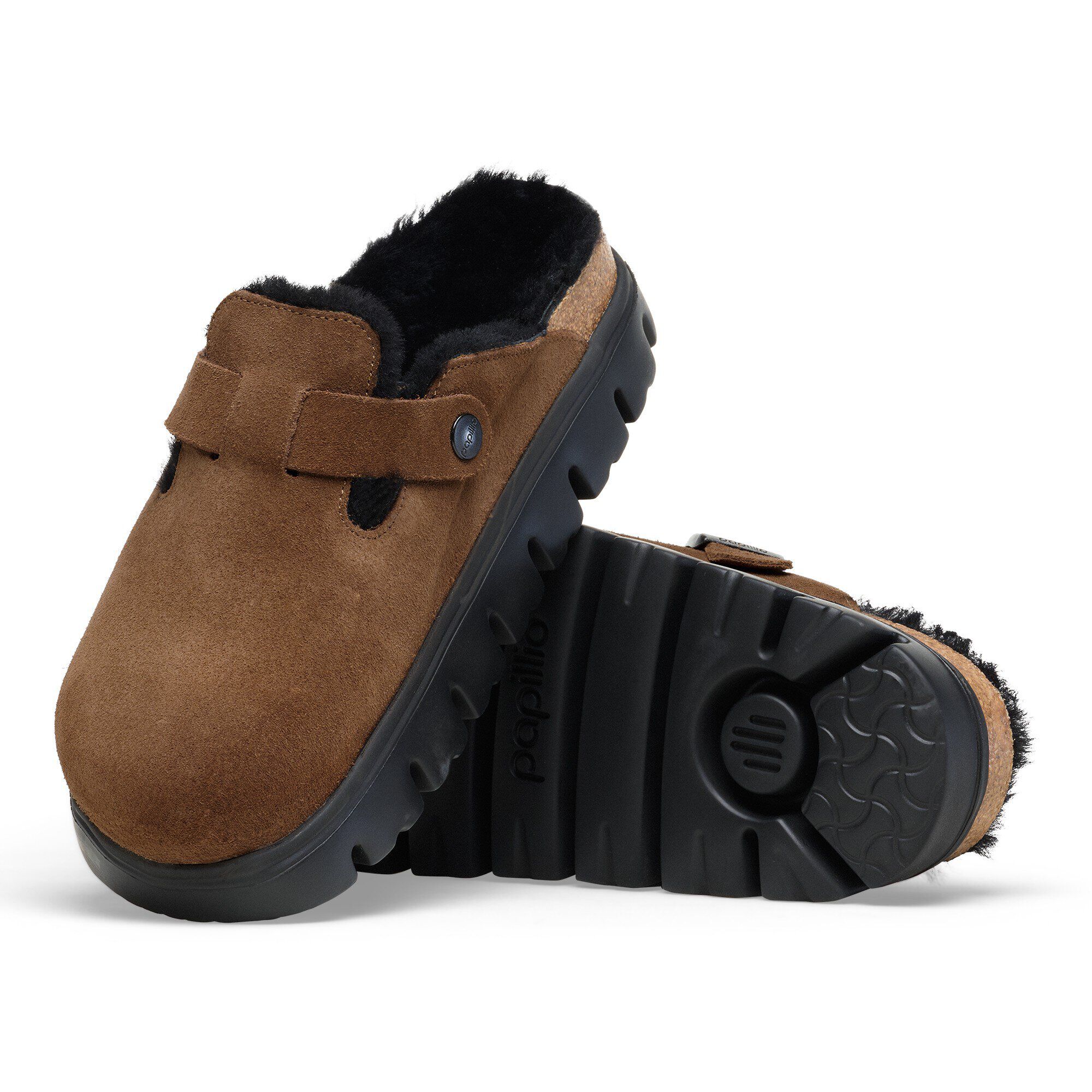Boston Chunky Shearling Suede Leather Dark Tea - View 5