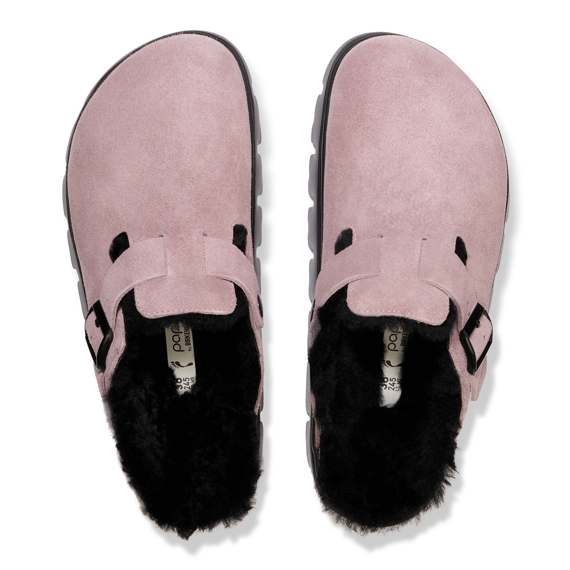 Boston Chunky Shearling Suede Leather Faded Purple - View 2