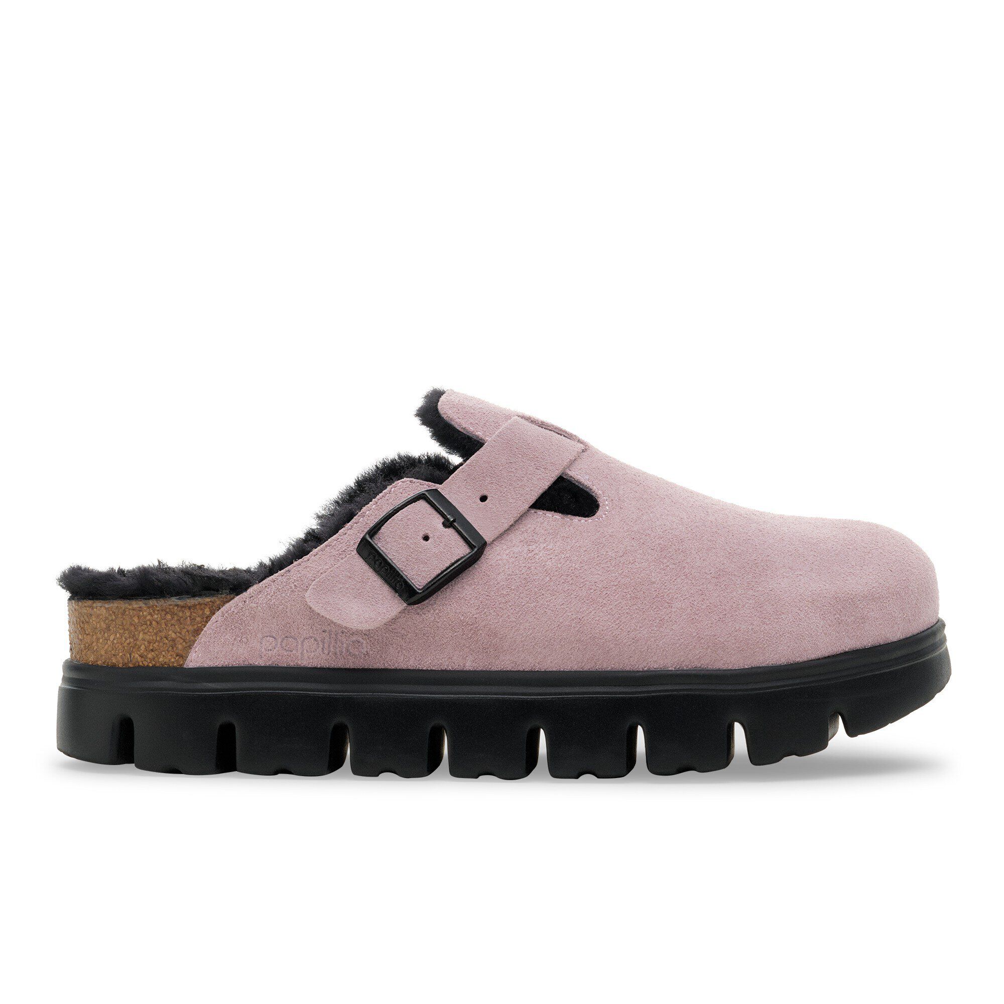 Boston Chunky Shearling Suede Leather Faded Purple - View 3