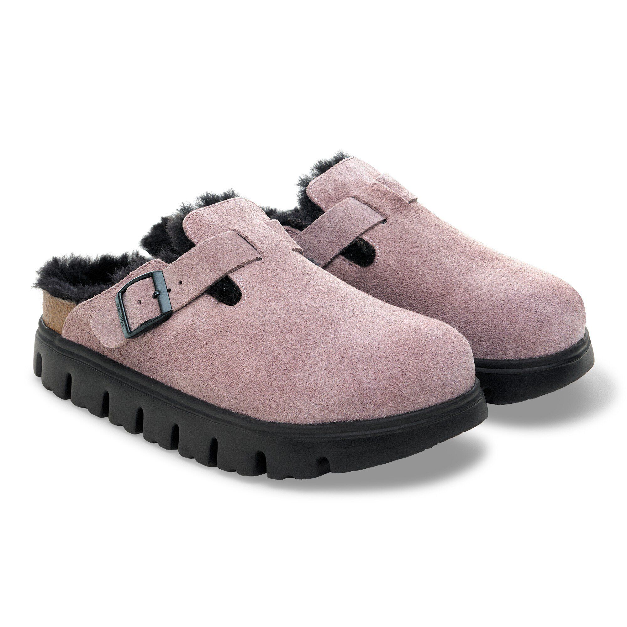 Boston Chunky Shearling Suede Leather Faded Purple - View 4