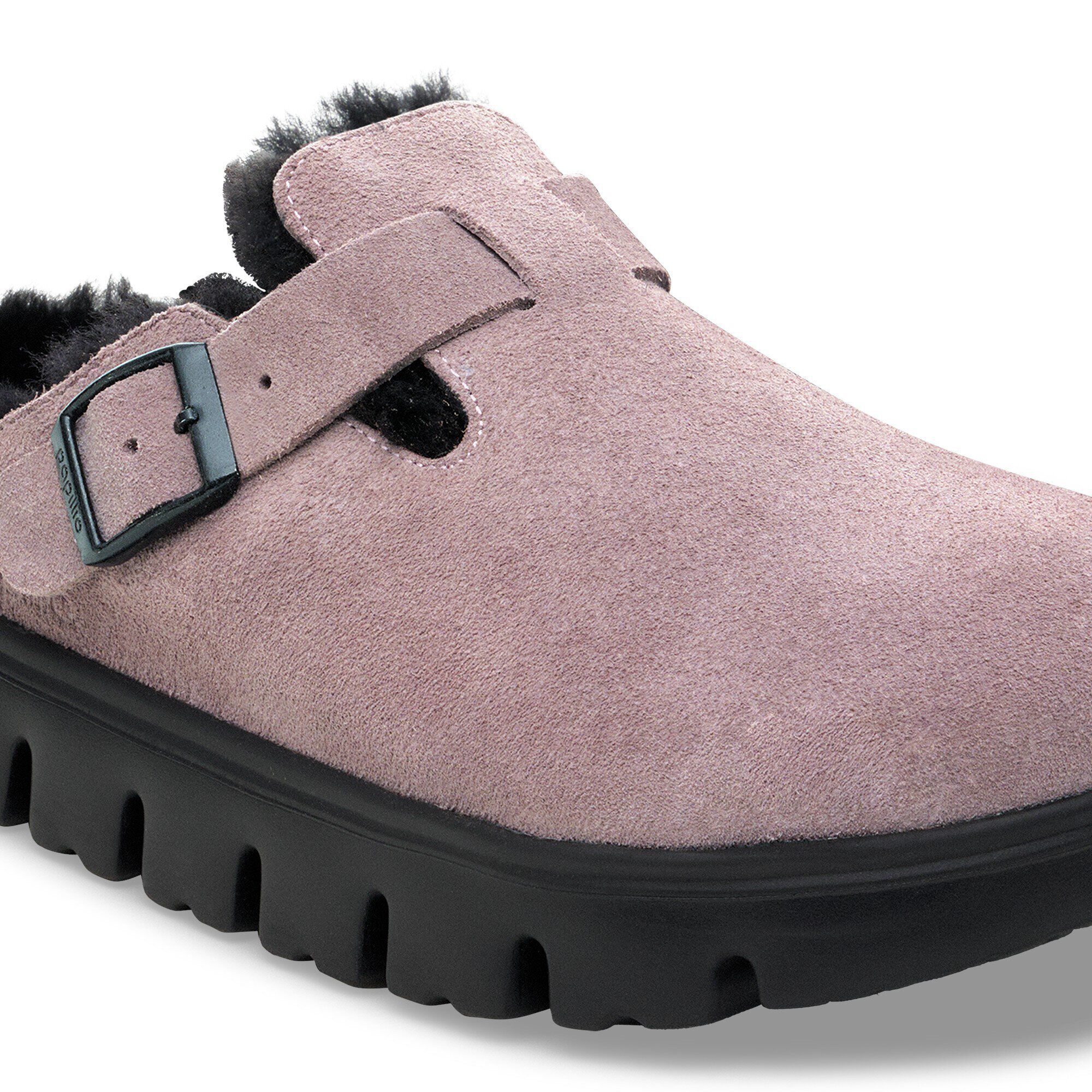 Boston Chunky Shearling Suede Leather Faded Purple - View 5