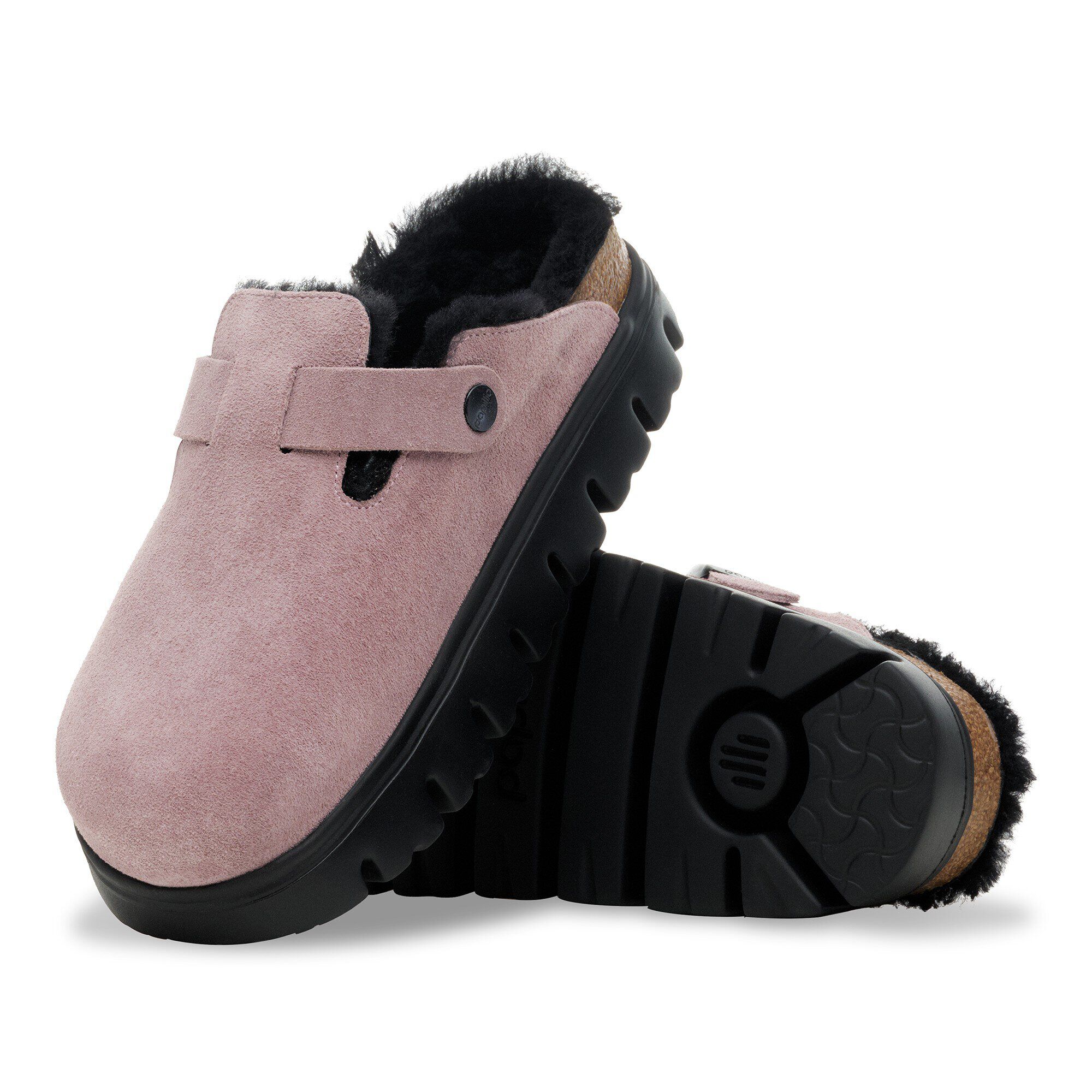 Boston Chunky Shearling Suede Leather Faded Purple - View 6