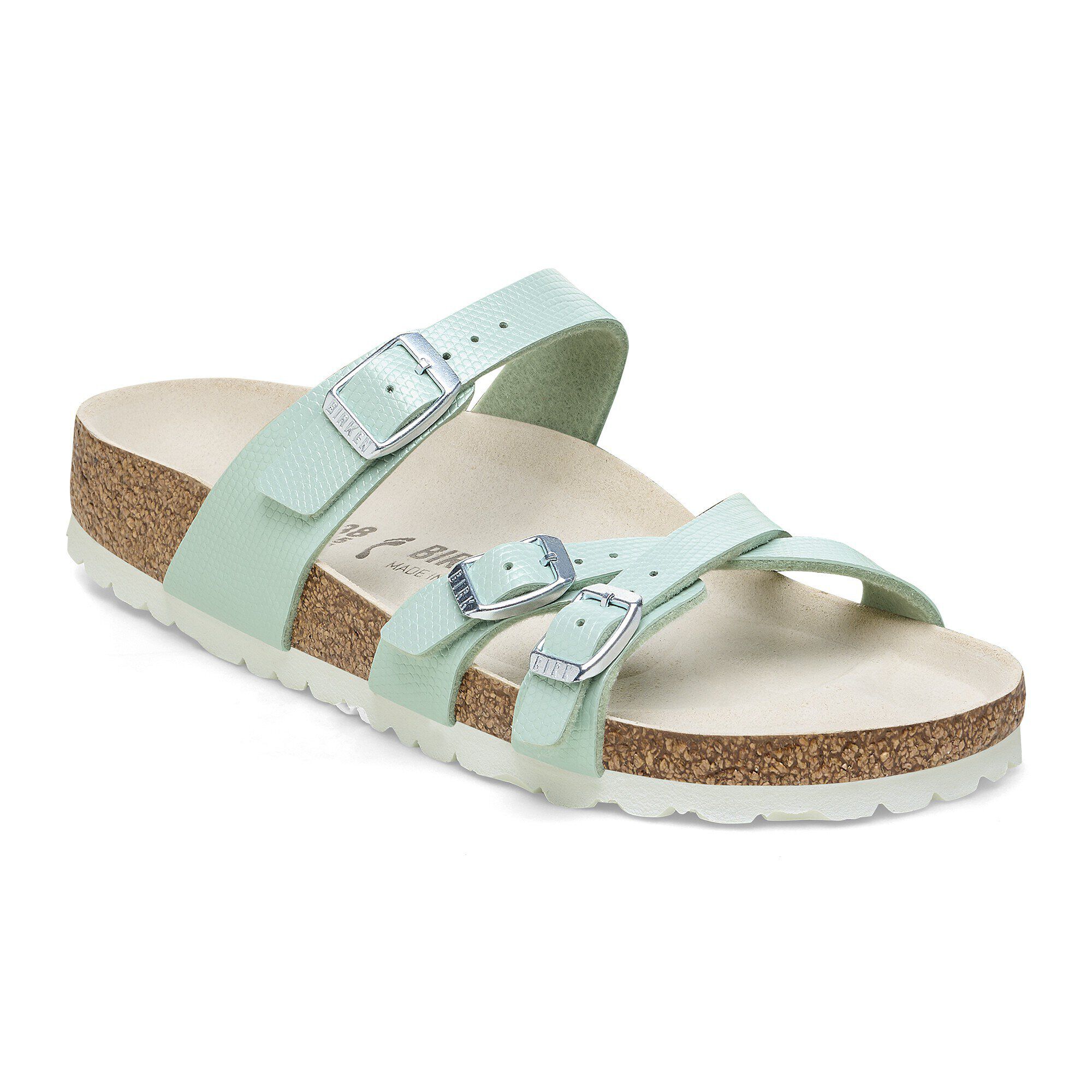 Franca Birko-Flor Embossed Shiny Surf Green