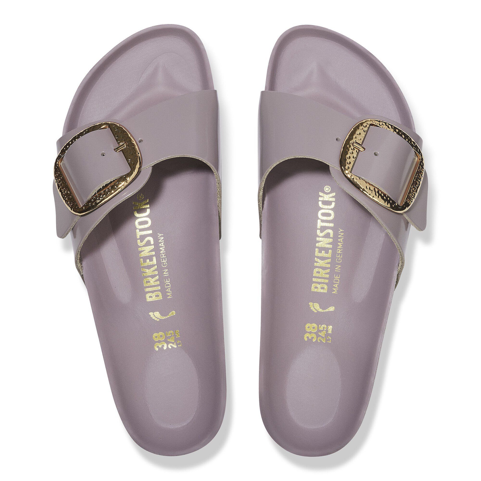 Madrid Big Buckle Natural Leather Patent - View 2
