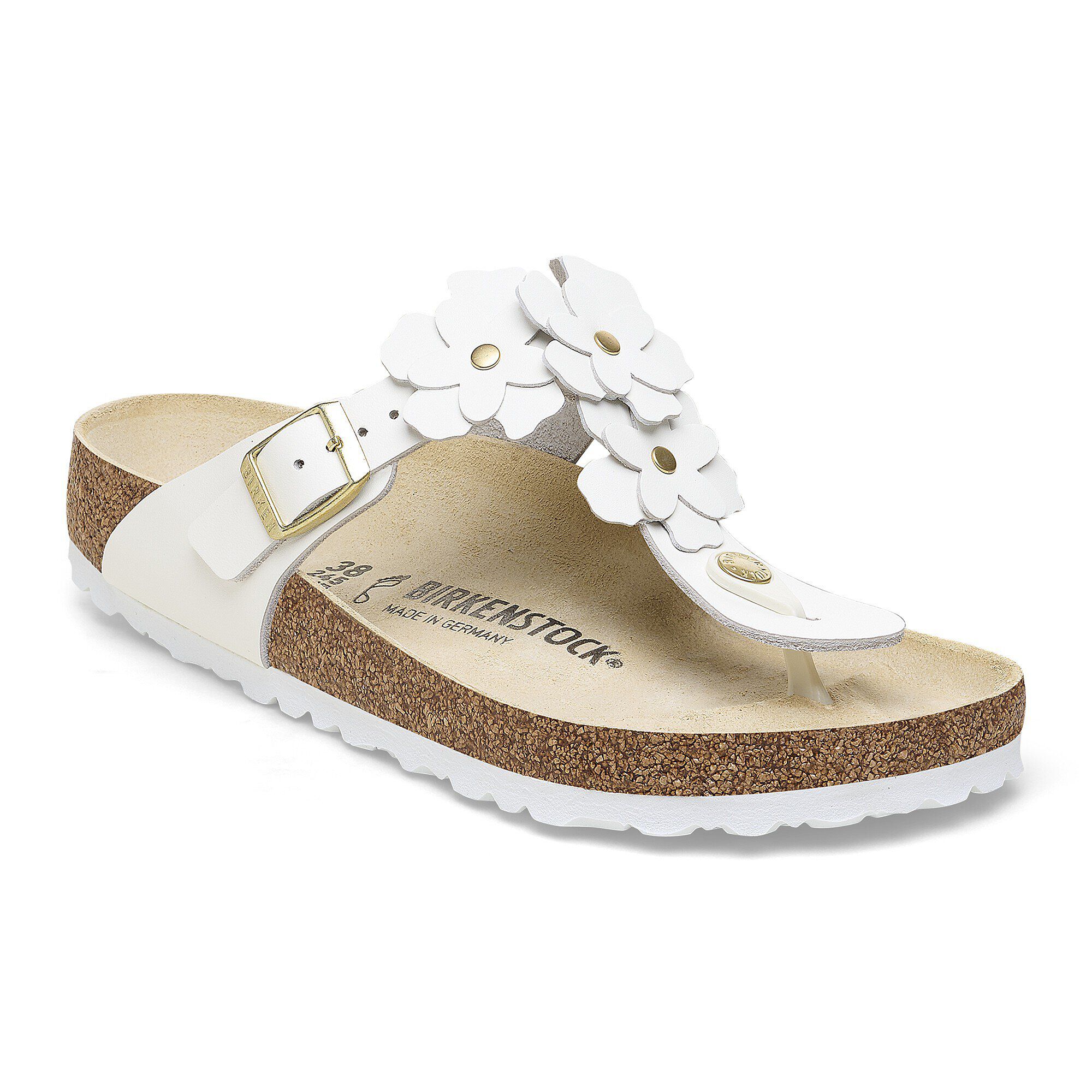 Gizeh Flower Embellishment Natural Leather - Main image