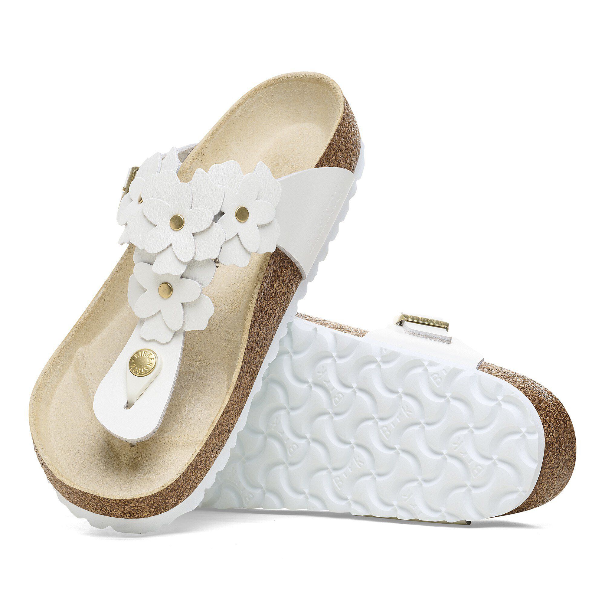 Gizeh Flower Embellishment Natural Leather - View 4