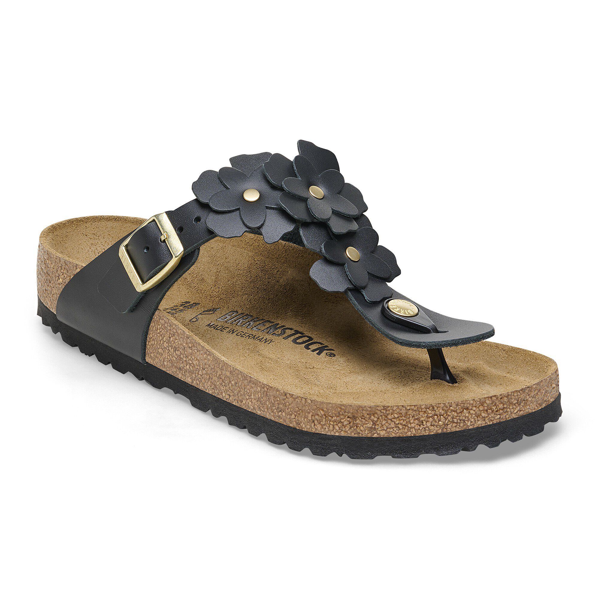 Gizeh Flower Embellishment Natural Leather - Main image