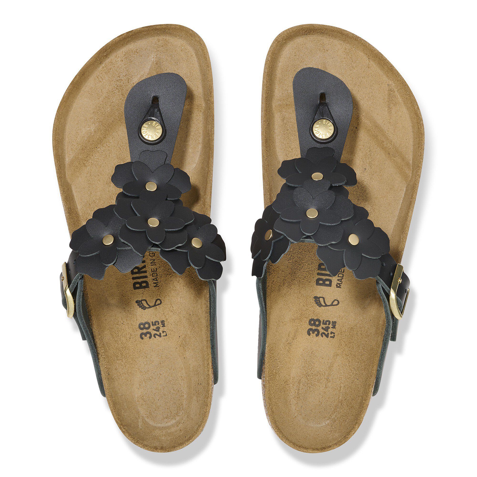 Gizeh Flower Embellishment Natural Leather - View 2