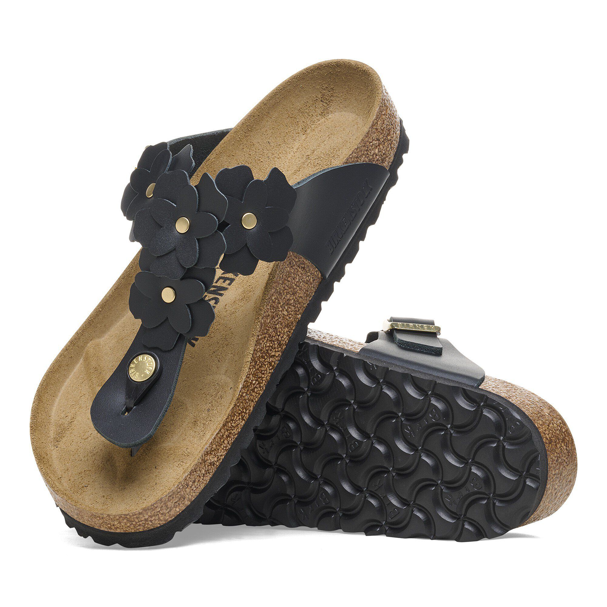 Gizeh Flower Embellishment Natural Leather - View 5