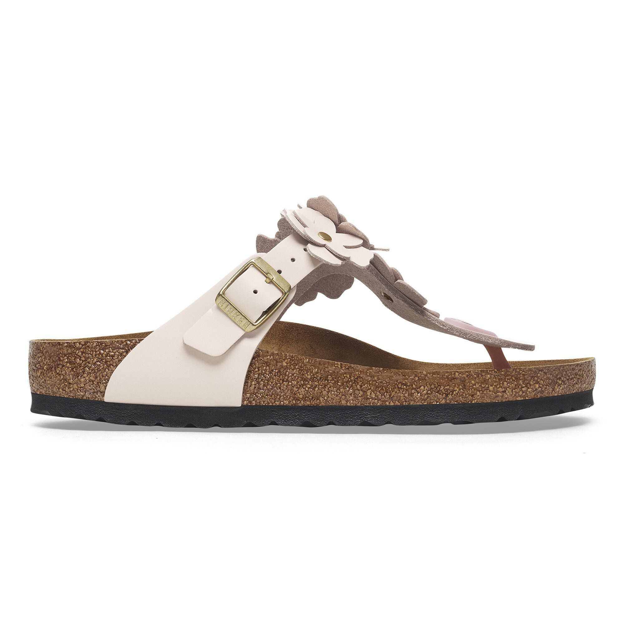 Gizeh Flower Embellishment Natural Leather - View 3
