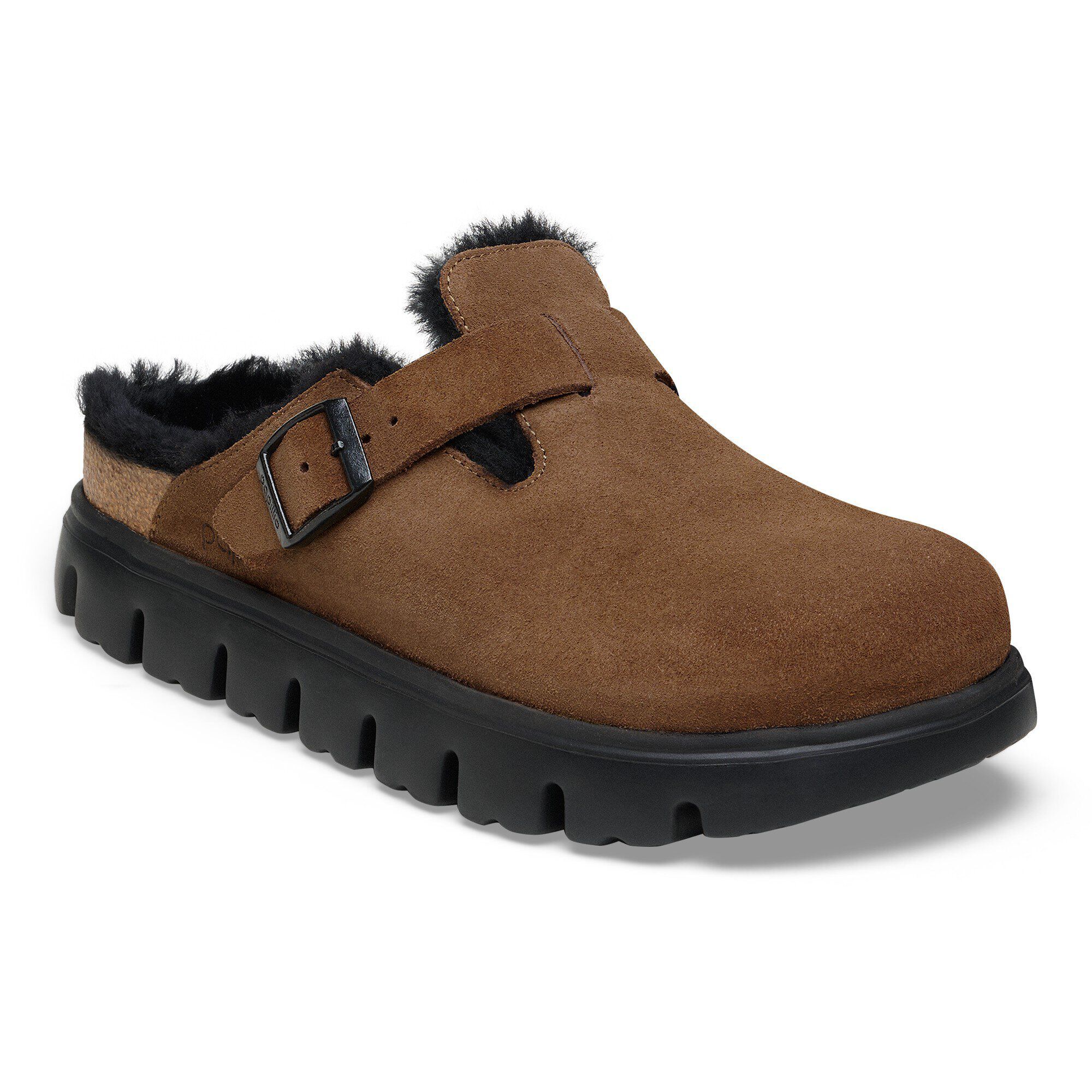 Boston Chunky Shearling Suede Leather Dark Tea - Main image
