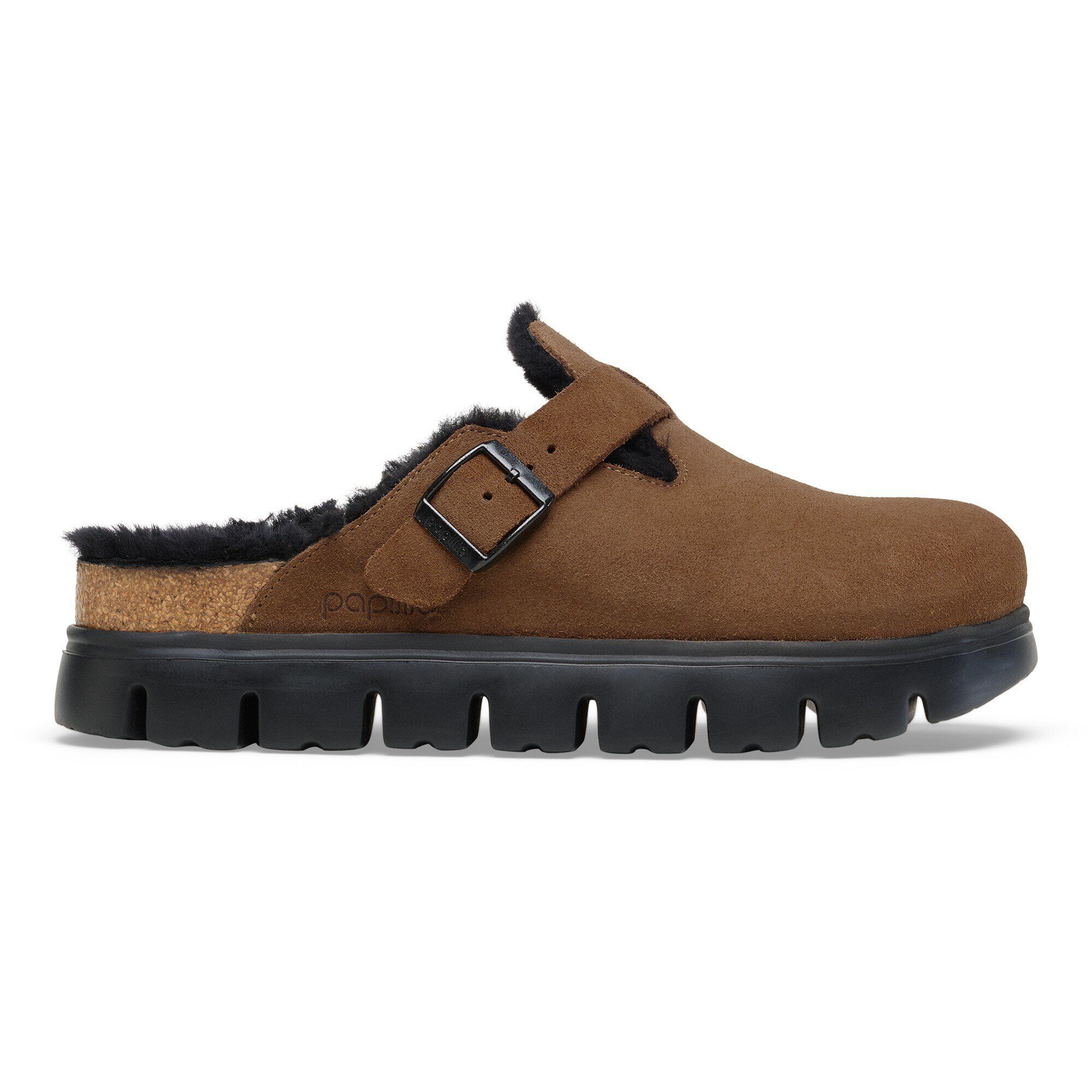 Boston Chunky Shearling Suede Leather Dark Tea - View 3