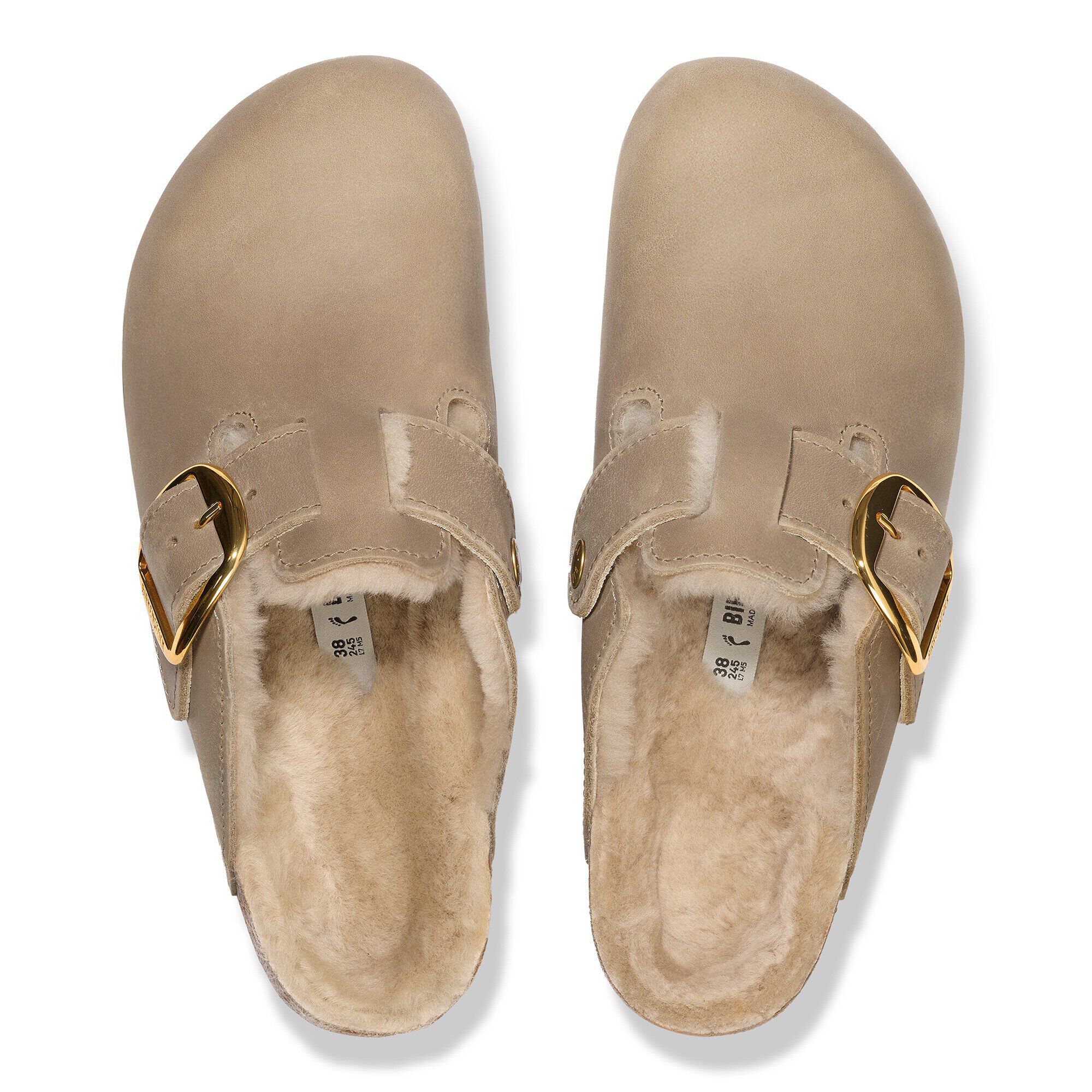 Boston Big Buckle Shearling Natural Leather Oiled - View 2