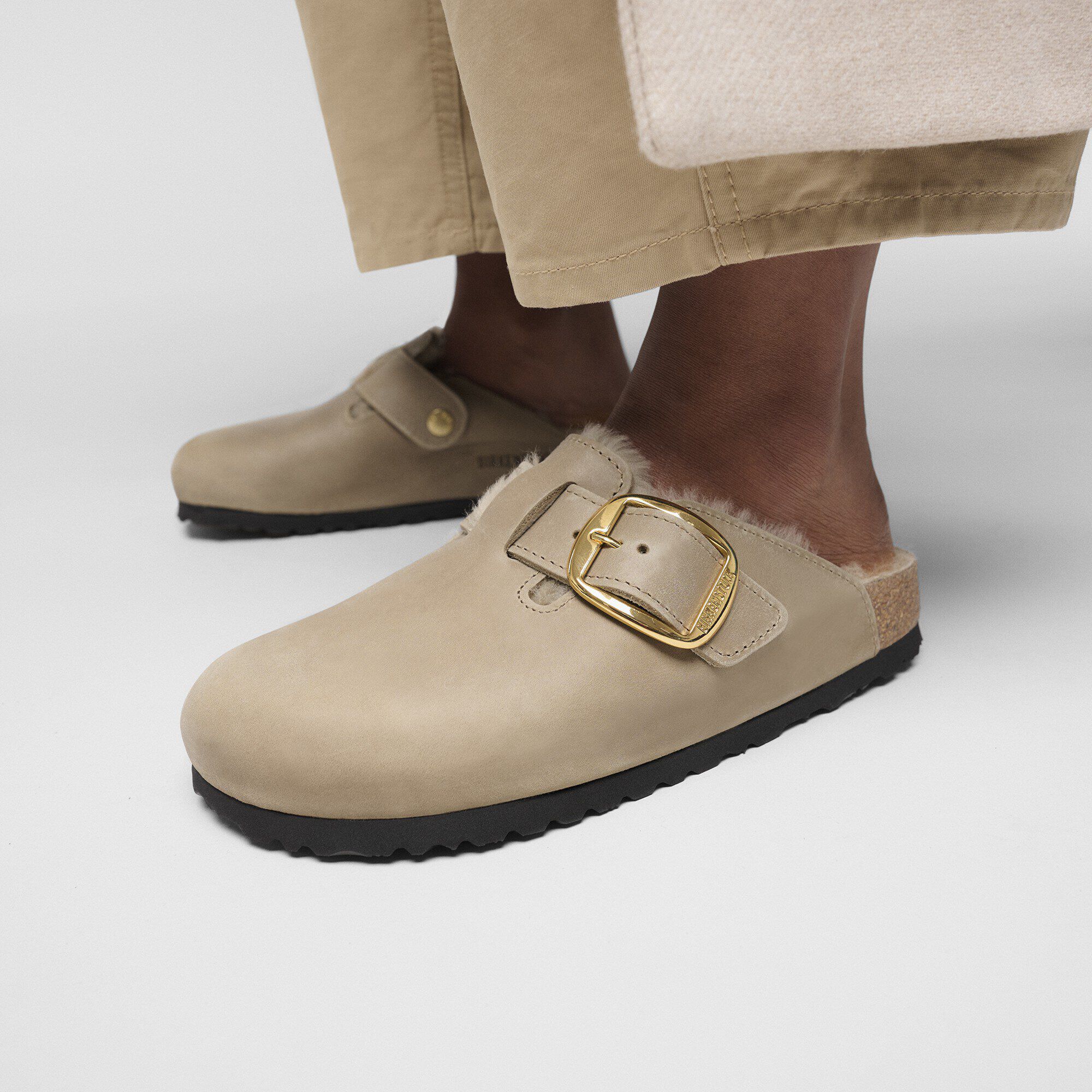 Boston Big Buckle Shearling Natural Leather Oiled - View 6